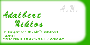 adalbert miklos business card